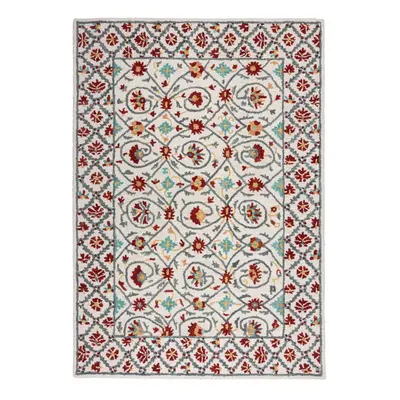 Piros-kék kézi szövésű gyapjú szőnyeg 160x230 cm Iris Traditional – Flair Rugs