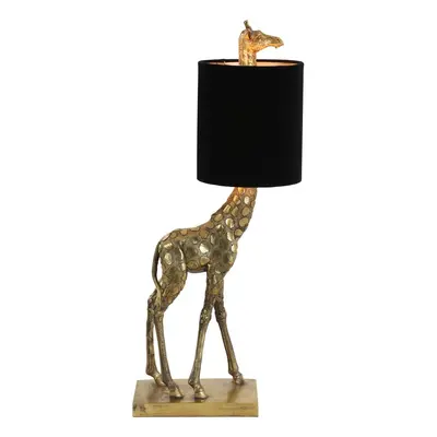 Fekete-bronzszínű asztali lámpa (magasság 61 cm) Giraffe – Light & Living