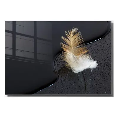 Üveg kép 100x70 cm Feather – Wallity