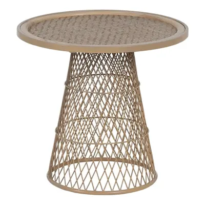 Rattan kerek tárolóasztal ø 55 cm – Ixia