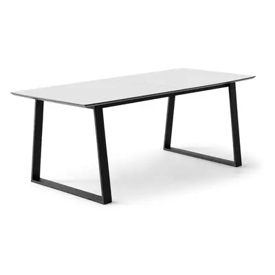 Fehér bővíthető étkezőasztal fehér asztallappal 100x210 cm Meza – Hammel Furniture