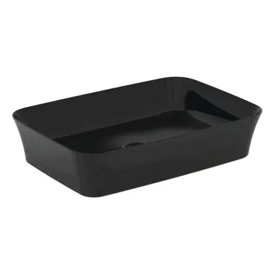 Fényes fekete kerámia mosdókagyló 55x38 cm Ipalyss – Ideal Standard