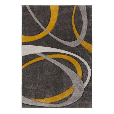 Okkersárga-szürke szőnyeg 200x290 cm Elude Orb – Flair Rugs