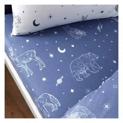 Gumis flanel gyerek lepedő 70x140 cm Starlight Animals – Bianca