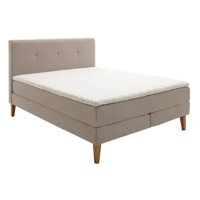 Bézs boxspring ágy 160x200 cm Stockholm – Meise Möbel