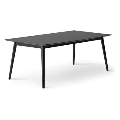 Fekete bővíthető étkezőasztal fekete asztallappal 100x210 cm Meza – Hammel Furniture