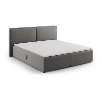 Szürke ágyneműtartós boxspring ágy 180x200 cm Arendal – Cosmopolitan Design