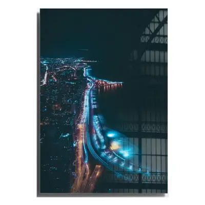 Üveg kép 50x70 cm Night Way – Wallity