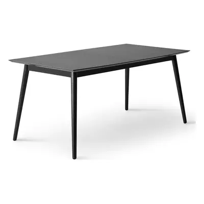 Fekete bővíthető étkezőasztal fekete asztallappal 90x165 cm Meza – Hammel Furniture