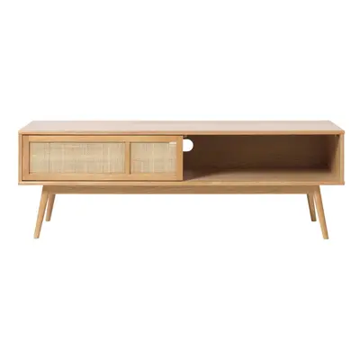 Natúr színű TV-állvány tölgyfa dekorral 150x50 cm Barrali – Unique Furniture