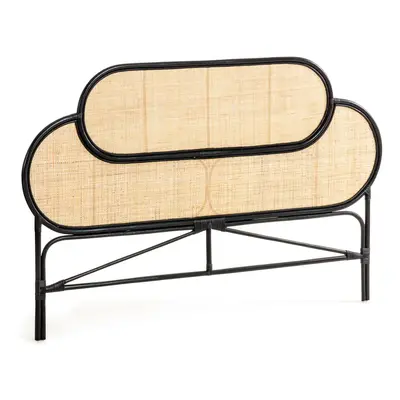 Lalita rattan ágytámla fekete részletekkel, 170 x 120 cm - Kave Home