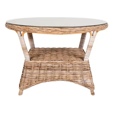 Rattan kerek kerti étkezőasztal ø 120 cm Larisa – House Nordic