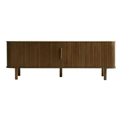 Barna TV-állvány tölgyfa dekorral 56x160 cm Cavo – Unique Furniture