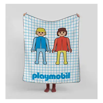 Mikroszálas gyerek takaró 130x130 cm Checkerboard – Playmobil