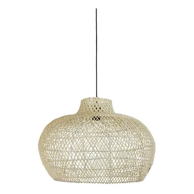 Natúr színű függőlámpa rattan búrával ø 60 cm Charita – Light & Living