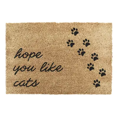 Kókuszrost lábtörlő 40x60 cm Hope You Like Cats – Artsy Doormats