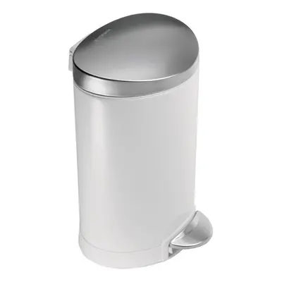 Fehér acél pedálos szemetes 6 l – simplehuman