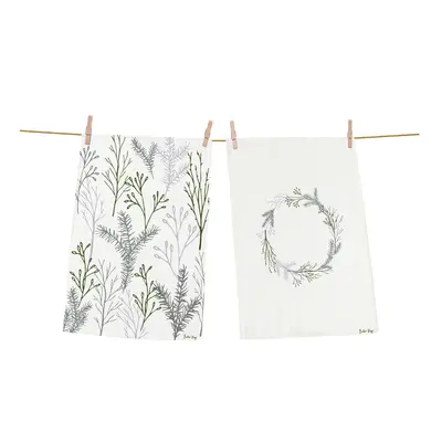 Pamut konyharuha szett 2 db-os 50x70 cm Christmas Twigs – Butter Kings