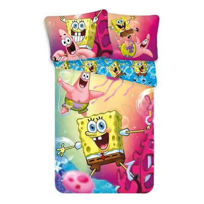 Egyszemélyes pamut gyerek ágyneműhuzat 140x200 cm Sponge Bob – Jerry Fabrics