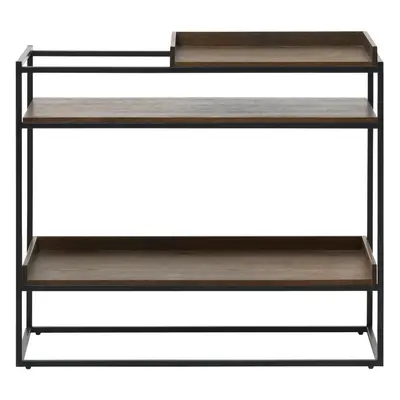 Fekete-barna konzolasztal 38x90 cm Rivoli – Unique Furniture