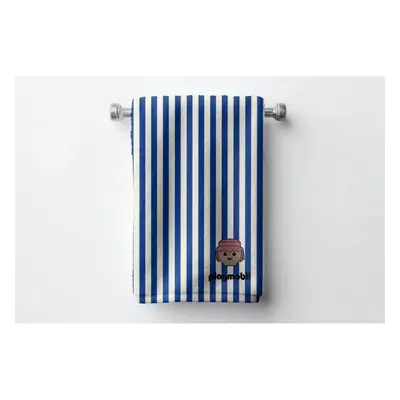 Kék pamut gyerek fürdőlepedő 75x140 cm Stripes – Playmobil