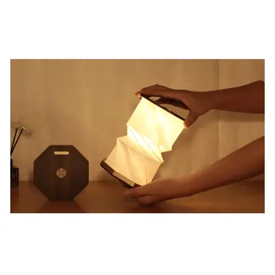 Barna LED asztali lámpa (magasság 18 cm) Twist Hexagon – Gingko