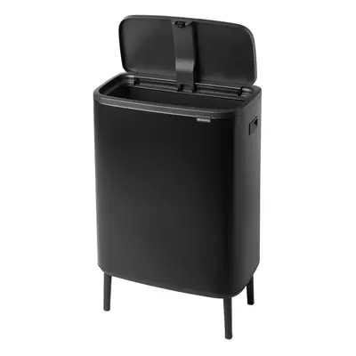 Matt fekete acél érintésre nyíló szemetes 60 l Bo Touch Bin Hi – Brabantia