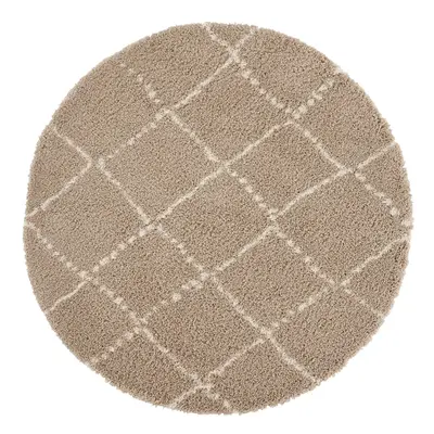 Hash világosbarna szőnyeg, ⌀ 120 cm - Mint Rugs