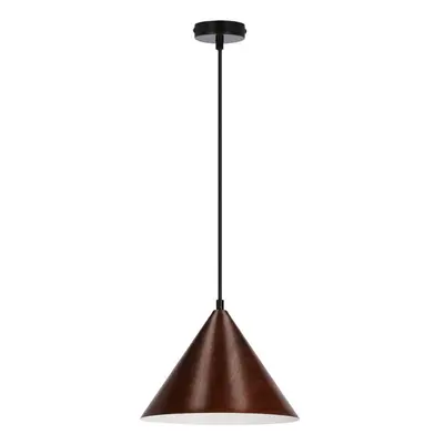 Sötétbarna függőlámpa fém búrával ø 25 cm Dunca – Candellux Lighting