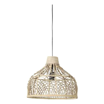 Natúr színű mennyezeti lámpa rattan búrával ø 42 cm Pocita – Light & Living