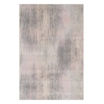 Rózsaszín-szürke gyapjú szőnyeg 133x180 cm Calvi rose – Agnella