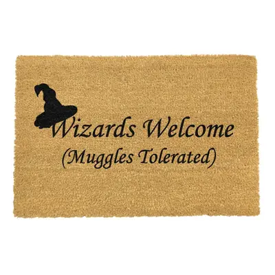 Wizards Welcome természetes kókuszrost lábtörlő, 40 x 60 cm - Artsy Doormats