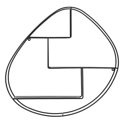 Fekete többszintes fém fali polc 60 cm Wrexham – House Nordic