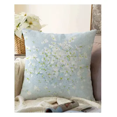 Blossom kék pamut keverék párnahuzat, 55 x 55 cm - Minimalist Cushion Covers