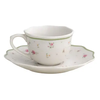 Nonna Rosa 2 db fehér porcelán csésze és csészealj, 70 ml - Brandani