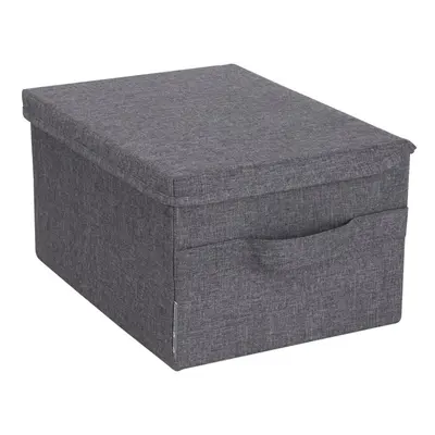 Szürke fedeles textil tárolódoboz 35x19x26 cm Soft Storage – Bigso Box of Sweden