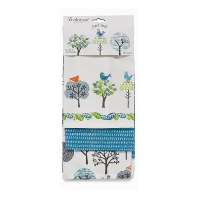 Pamut konyharuha szett 3 db-os 45x65 cm Forest Birds – Cooksmart ®