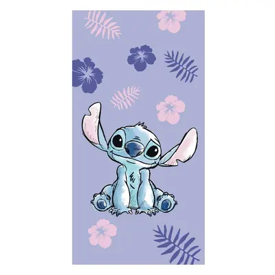 Lila pamut gyerek fürdőlepedő 70x140 cm Lilo and Stitch – Jerry Fabrics