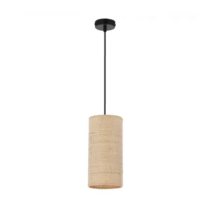 Bézs függőlámpa rattan búrával ø 12 cm Fleri – Candellux Lighting