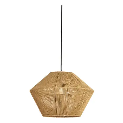 Világoszöld függőlámpa juta búrával ø 40 cm Fugia – Light & Living