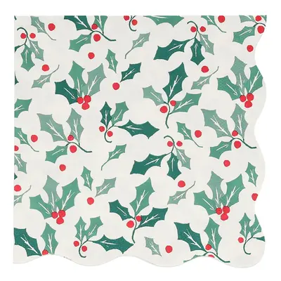 Papír szalvéta szett 16 db-os Holly Pattern – Meri Meri