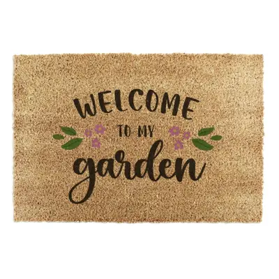 Kókuszrost lábtörlő 60x90 cm Welcome to My Garden – Artsy Doormats