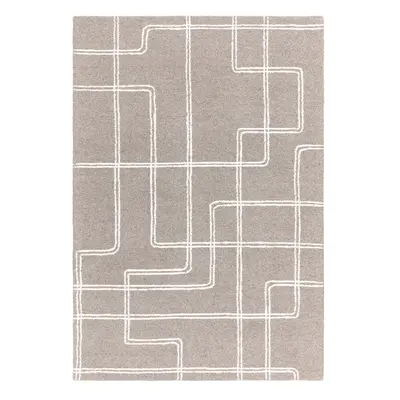 Világosszürke kézi szövésű gyapjú szőnyeg 120x170 cm Ada – Asiatic Carpets