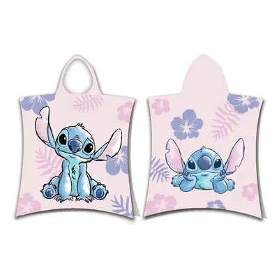 Világos rózsaszín pamut gyerek fürdőponcsó Lilo and Stitch – Jerry Fabrics