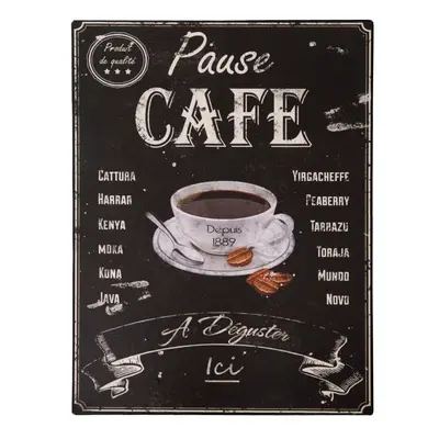 Fém falitábla 25x33 cm Pause Café – Antic Line