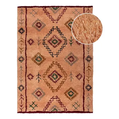 Lazacszínű kézi szövésű gyapjú szőnyeg 200x290 cm Moroccan Sahara – Flair Rugs