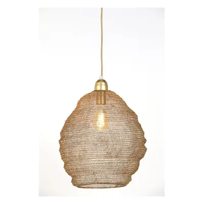 Bronzszínű függőlámpa fém búrával ø 38 cm Nina – Light & Living