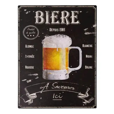 Fém falitábla 25x33 cm Bière – Antic Line