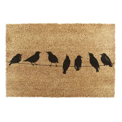 Kókuszrost lábtörlő 40x60 cm Birds On a Wire – Artsy Doormats