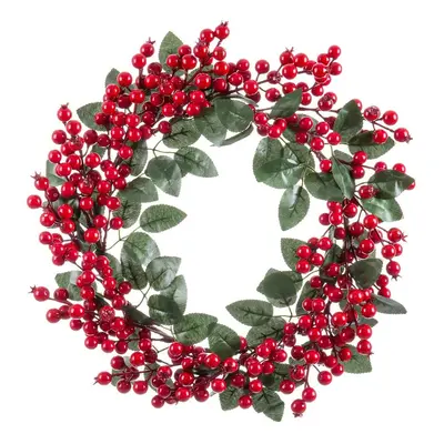 Karácsonyi koszorú ø 45 cm Holly Leaves – Casa Selección